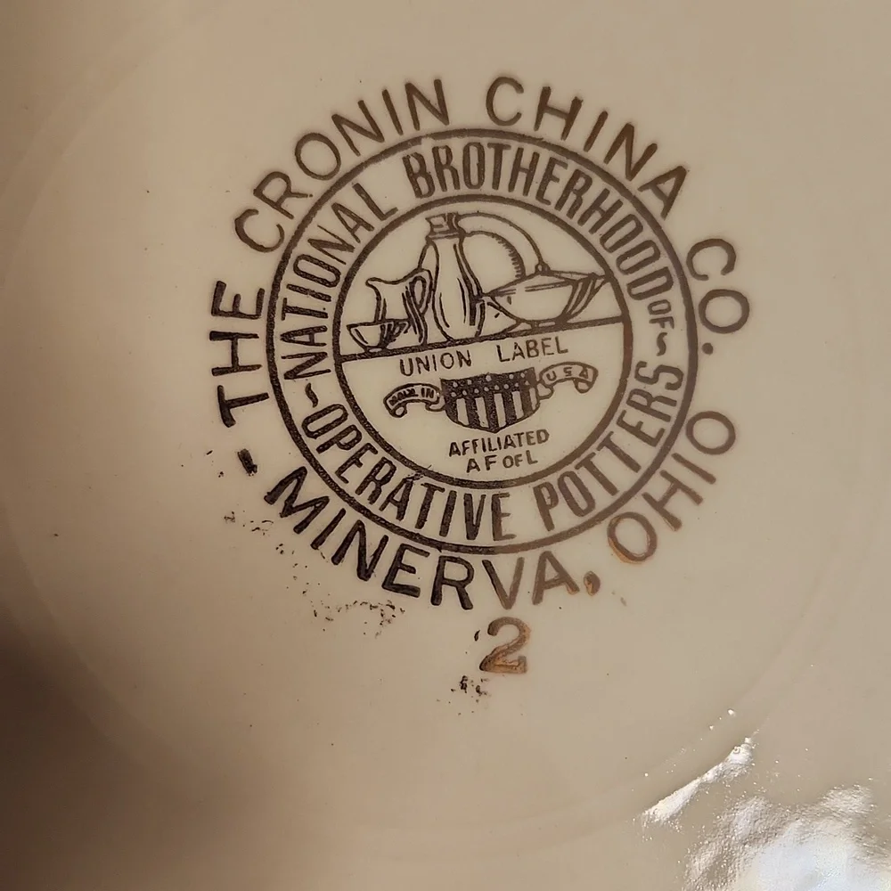 Vintage Cronin Trio Teacup, Saucer & Desert Plate